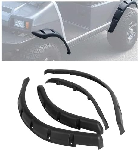 ECOTRIC Golf Cart Standard Fender Flares Compatible with 1993+ Club Car DS Model (2 Front and 2 Rear Fender Flare) Durable Sturdy