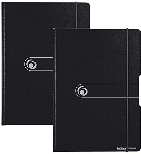 Herlitz 11217221 Klemmbrettmappe PF A4 (2 Stück, schwarz)