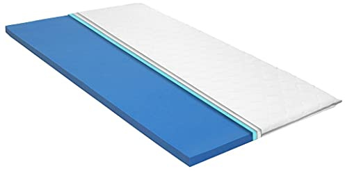 vidaXL Coprimaterasso Morbido Confortevole Anti Polvere Acari Ergonomico Traspirante Lavabile Protezione Materasso 90x200 cm in Schiuma Viscoelastica
