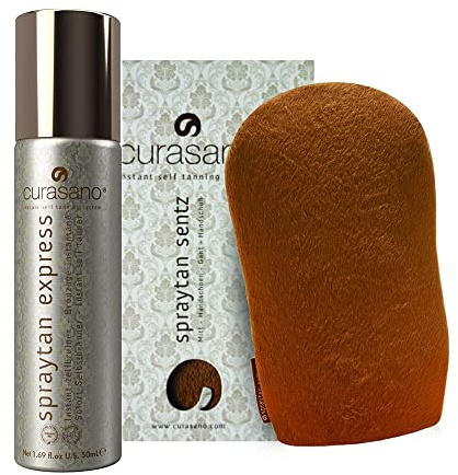 Curasano Spraytan Express, Spray bronzant, 50 ml + gant