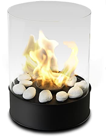 Bioethanol Tischkamin/Tischfeuerstelle – Längste Brenndauer 3,5h - Garten Heizstrahler 3kW - Innenbereich/Aussenbereich – Geschenkideen für Haus und Garten -Chantico von Planika