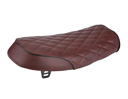 Aramox 63 cm Cafe Racer Sitzbank Braun PU Leder für CG125 CB400SS