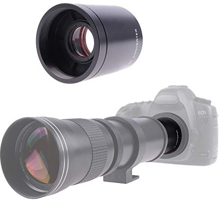 Fotga 2x Teleconverter Magnification Lens Converter Adapter for T2 T-mount 420-800mm 500mm 900mm 650-1300mm Mirror Telephoto Lens