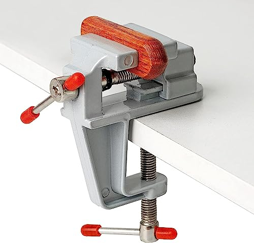PROBEEALLYU Universal Mini Tischschraubstock Tragbare Werkbank Schraubstock Haushalt Klemme Typ Kleine Bank Hobby Schraubstock DIY Schmuck Handwerk Reparaturwerkzeug Holz Arbeitstisch Schraubstock