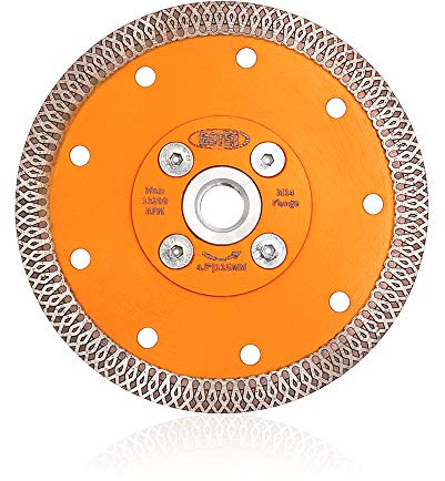 BGTEC Disco Diamantato Gres Porcellanato 115 mm X Mesh Tagliapiastrelle | Flangia M14 per Marmo Porcellana Ceramica Piastrelle, Taglio Rapido