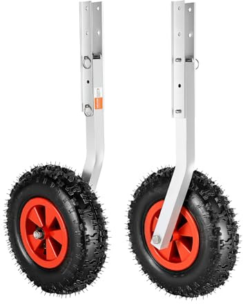 VEVOR Boat Launching Wheels, 12 Boat Transom Launching Wheel, 500 LBS Loading Capacity Inflatable Boat Launch Wheels, Aluminium Alloy Transom Launching Dolly Wheels with 4 PCS of Quick Release Pins