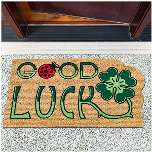 ANRO Schmutzfangmatte Fußmatte Türmatte Fußabtreter Schuhabstreifer für Innen & Außen Eingangsteppich rutschfest wetterfest 40x70cm Good Luck