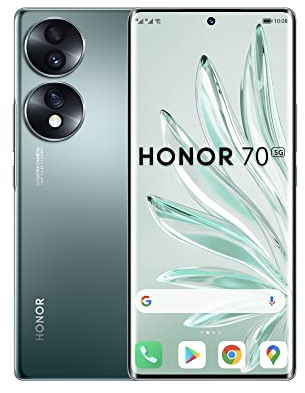 HONOR 70, Smartphone 5G libero, OLED 6,67 a 120 Hz, 8 GB, 256 GB, tripla fotocamera 54 MP, IMX800 Super Sensor, Dual 1080P HD Video, batteria da 4800 mAh, ricarica rapida 66 W, Turbo X, MagicUI 6.1,