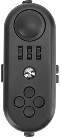 Portable Anxiety Sensory Toy Anxiety Stress Relief Sensory Toy ADHD Autism Sensory Fidgets Controller Pad Toy for Kids and Adults (3 Full Black)