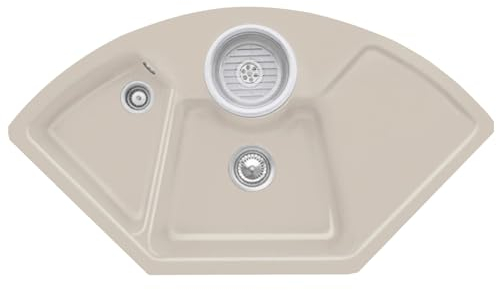 Villeroy & Boch Solo Eck Almond - 6708 01 AM Keramikspüle Handbetätigung