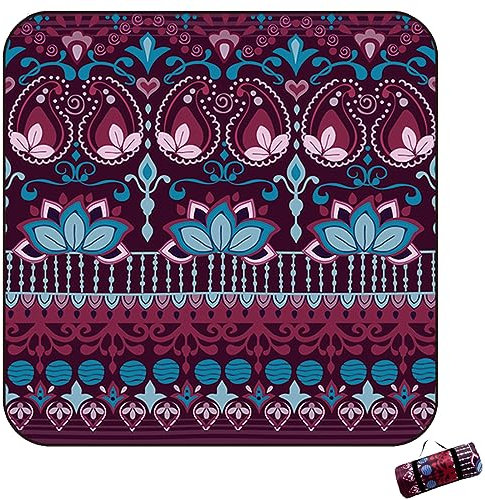 EUPXRHY Picknickdecke 300x300, Picknickdecke Wasserdicht & Isoliert, 3 Schichten Verdickt Picknick Decke mit Aluminiumfolie, XXL Picknick Decke Für Picknick, Strand, Camping, Waschbar,B,150X100cm