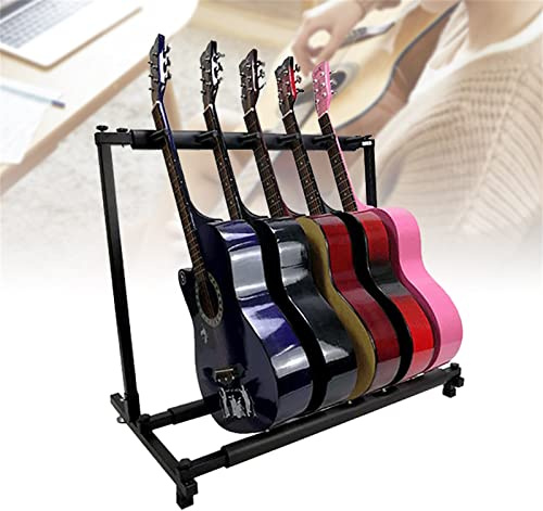 Brride Gitarrenständer Mehrfach mit 5 Halterungen Gitarrenhalter Universeller Gitarre Halterung Guitar Stand für Akustikgitarre Westerngitarre Bassgitarre E-Gitarren