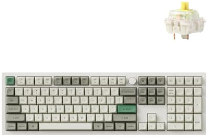 Keychron Q6 Max QMK/VIA Bluetooth Wireless /2.4 GHz/USB-C Wired Custom Mechanical Keyboard, Full Size Programmable Knob RGB Backlit Hot-Swappable Gateron Banana Switch for Mac Windows Linux - White