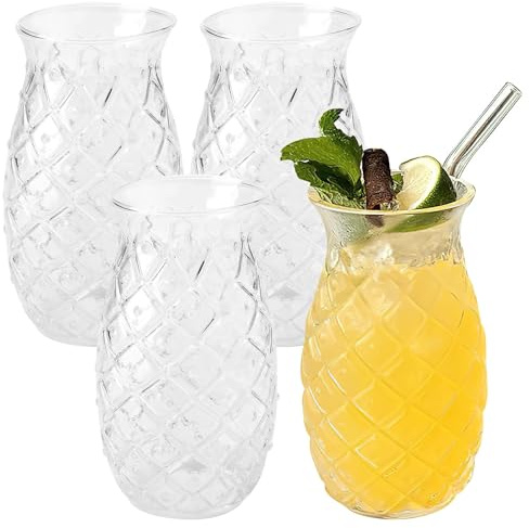 DAKLUNAR 4er Set Pina Ananas Gläser, Zigaretten, Sexualprodukte