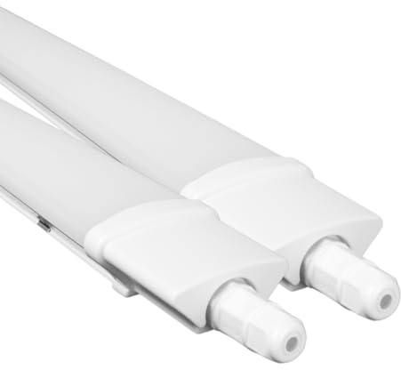 LUXULA 2 Stück LED Feuchtraumleuchte 120cm, 36W 3250lm, 4000K Neutralweiß | IP65 mit Quick Connector, energiesparende LED Deckenleuchte für Keller, Werkstatt und Garage, spritzwassergeschützt
