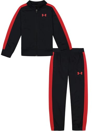 Under Armour Boys Knit Track Suit Infant Pants Bottoms Black/Red 5-6 Years