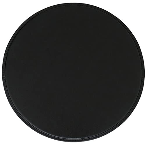 Schwarze runde Leder-Hocker-Kissen, rutschfeste Pads für Hochhocker, Bistro-Stühle, Bar-Sitze, 4 Stück, 30 cm Größe