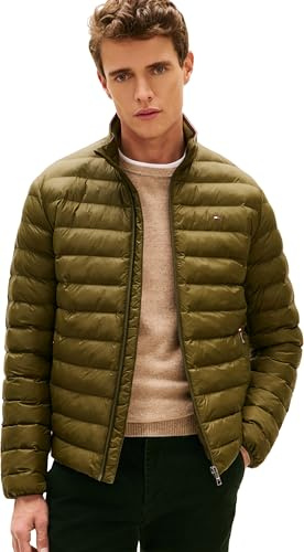 Tommy Hilfiger Cazadora acolchada Packable Frecycled Jacket Relaxed Fit, Verde (Huntsman Green), M