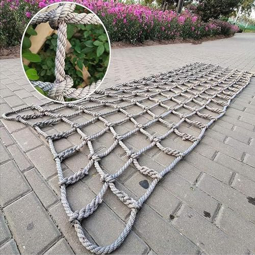LIUWOPA 0,47 Zoll Dickes Kletternetz, Spielplatz-Sicherheitsnetz, Kletter-Frachtnetz, Spiel-Kletternetz für Baumhaus-Wohnaccessoires
