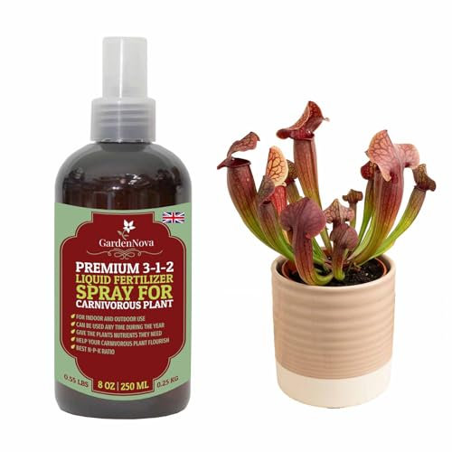 Professional Carnivorous Plants Spray Fertilizer Mist for Home Gardening | 3-1-2 Gentle Blend Mist for Healthy Leaves & Growth | Essential Nutrients for Carnivorous Plants - 8oz