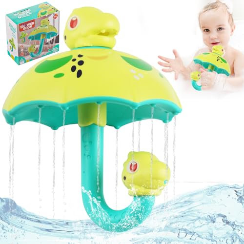 Juguete De Baño con Paraguas De Dinosaurio para Bebés, Juguete De Baño para Bebés, Juguete De Baño con Mampara De Ducha De Dinosaurio para Bebés A Partir De 1 Año De Edad