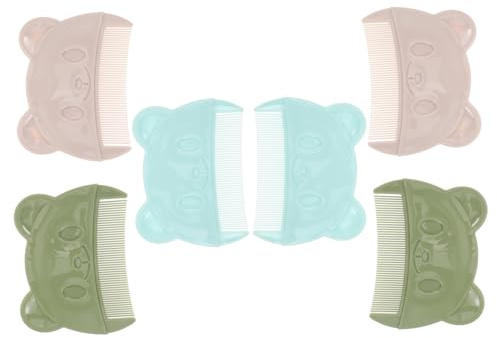 WOONEKY 6pcs Hair Care Kit Lightweight Comb for Cradle Cap Removal Newborn Scalp Brush Portable Hair Grooming Gentle Skin