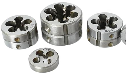 EJGMCNSGB Filiera per Filettatura di Tubi Filiera Tonda metrica G Utensile da Taglio Destro Acciaio Legato G1/16 G1/8 G1/4 G3/8 G1/2 G5/8 G3/4 G7/8 G1''(G1l2-14)