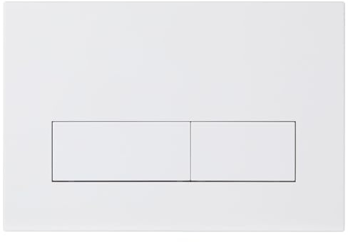 Mendorio Placca di Comando WC, Compatibile con Geberit Sigma, UP300 e UP320, Piastra Doppio Scarico, Dimensioni 246×164 mm, Completa di Set di Leve di Scarico e Telaio di Montaggio (Bianco Opaco)