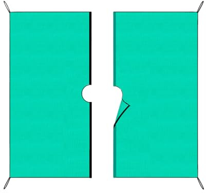 Lawn Fabric Tarp - Waterproof Landscaping Cover, Strong Heavy Duty Mat, 79x79 Inch Ground Protector | Outdoor Garden Grass Bed Flower Vegetable Driveway Lawn Yard Gardening Multipurpose Sheet Shield