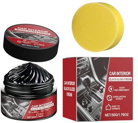 Generisch Limpiador de salpicadero de coche – Crema de cuidado interior de 2,56 pulgadas | Auto Restorer – Pasta de renovación multifuncional 50 g limpia salpicaderos y asientos de cuero