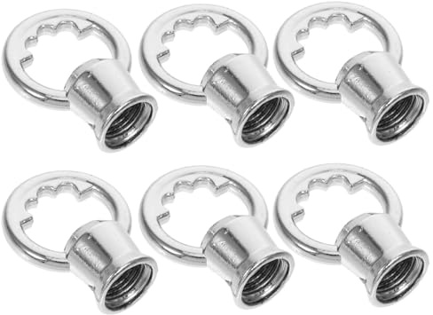 Mikikit Ganci per Lampadario M10 Design Interno a Denti e Struttura Chiusa 6 Pezzi in Metallo Argento per Decorazioni Luminose e Progetti Fai da Te