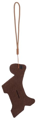 BESPORTBLE Dispenser Sacchetti Feci Cane in Feltro Marrone Portatile Leggero con Forma Animale per Passeggiate Allaperto e Facile da Montare su Guinzaglio o Zaino