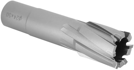 Cocoarm Kärnborrkrona Höghastighetsstål Ihålig Kärnborr 24x50 Mm Silversvetsad Ringformig Skärare med 50 Mm Skärdjup för Metallbearbetning på Rostfritt Stål Koppar Aluminium