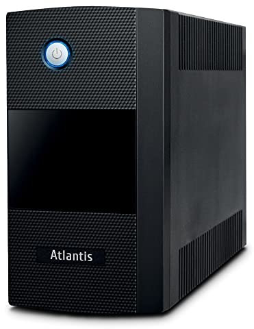 Atlantis OnePower S1000LE, UPS Line Interactive 1000VA/600W, AVR, Onda PseudoSinusoidale, 3 prese Schuko, 2 Batterie 12V 5Ah [Italia]
