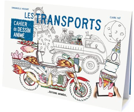 Cahier de Dessin Animé - Les Transports