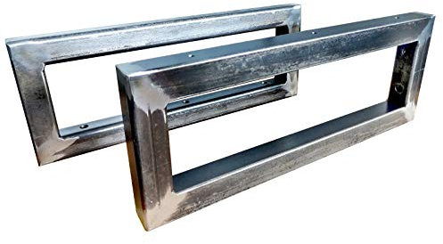 CHYRKA® Wandkonsole MKS Schwarz Metall 30x30 Träger Regalträger Regalhalter Konsole Waschbecken (150x550 mm - 1 Paar)