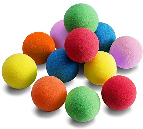 oazoxcx 12 Pieces Soft Foam Balls Lightweight Mini Play Balls for Safe Indoor Toys Fun Vibrant Assorted Colors Orbs Unique Birthday Party Favors for Boys and Girls