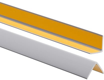 ProfiPVC Winkelprofil selbstklebend Kantenschutz aus PVC 25x25mm 200cm Grau | Kantenschutzprofil aus PVC-Gummi, Kunststoffwinkel, elastischer Eckschutz, einfache Montage ohne Bohren