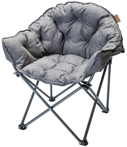 Skandika Moonchair XL/Mala Campingstuhl, bequemer Klappsessel inkl. Tragetasche | Klappbarer Stuhl mit Robustes Stahlgestell | Indoor und Outdoor Stuhl für Garten, Balkon, Reisen