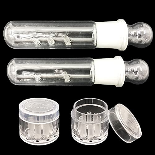 4 Stück Planarienfalle, 2 Loch 3 Loch Klarglas Glas Planaria Trap, 8 Löcher Acryl Aquarium Falle, Schnecken Falle, für Fangen von Planarien, Schnecken, Blutegeln im Aquarium