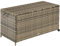 TecTake® Box Contenitore da Esterno, Mobile da Giardino con Intreccio in Polyrattan, Telaio in Alluminio, Coperchio Rinforzato, Pratica Maniglia, Rotelle Girevoli, 117x54x64cm, 297 L - Naturale