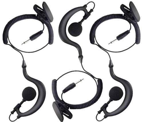 Tube Only Hörmuscheln mit 3,5-mm-Stecker für Schlauch-Hörmuschel, Im Freien Walkie Talkie 3,5 mm/Zweiwegradio, Adapter Polizei Pinganillo Polizei (3 Stück)