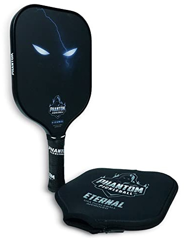 Phantom Pickleball Paddle Eternal Pickleball-Schläger mit maximalem Körnung, 14 mm, Karbonfaser, für maximale Körnung und Drehung, leichter Pickleball-Schläger mit Polypropylenkern