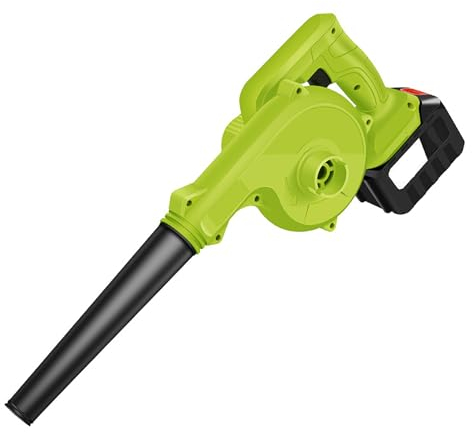 ERICAT Barredora De Hojas Portátil, Soplador De Nieve Inalámbrico con Mango Antideslizante, Regulación Continua De Velocidad Y Sistema De Enfriamiento De Alta Velocidad, para El Cuidado del Césped