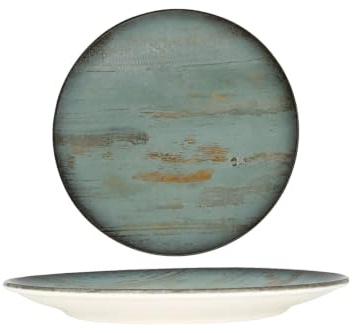Bonna Platos de cena - Madera - Porcelana - 27 cm - juego de 6