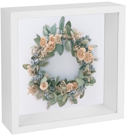 XTDMJ Cornice portafoto 3D, 20 x 20 cm, profonda, in legno, per riempire 3D, scatola profonda con piastra in acrilico, per arazzo o desktop, regali di ricordo di famiglia