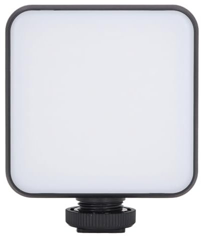 LED-Videoleuchte, Tragbare Fotobeleuchtung mit 3 Kaltschuhhalterungen, 1/4 Zoll Schraubenloch