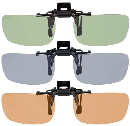 BEZLIT Clip On Sonnenbrille UV400 – Brillenaufsatz für Damen & Herren, 100% UV-Schutz, Kategorie 3, STVO zugelassen, Clip-On für Korrekturbrille