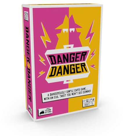 Exploding Kittens | Danger Danger | EIN gefährlich einfaches Kartenspiel... mit Einer bösen Berührung, die Sie überraschen Wird! | Ab 7 Jahren | 2 bis 8 Spieler | 10 Minuten pro Spiel | Spanisch | Ein gefährlich einfaches Kartenspiel, ab 7 Jahren, für 2 bis 8 Spieler, 10 Minuten, Spanisch