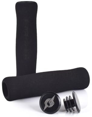 HOUSON Soft Bicycle Handlebar Grips, Bicycle Grips Handlebar Grip with Handlebar Plugs for Mountain Bike